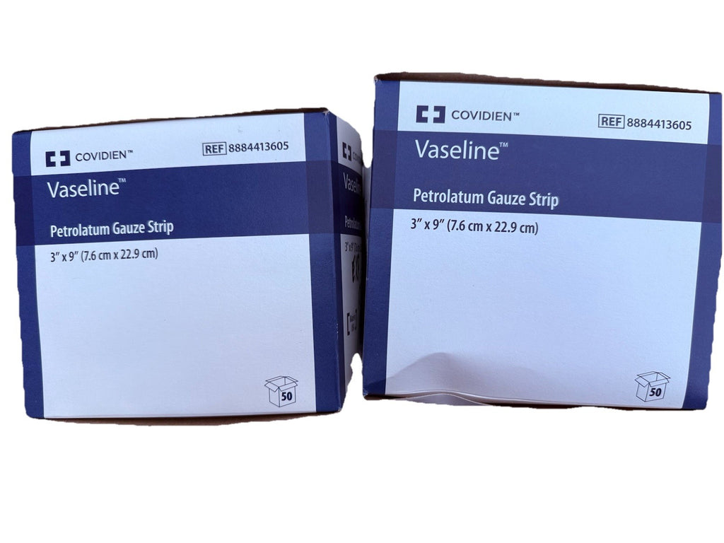 Covidien 8884413605 Vaseline Petrolatum Gauze 3" x 9" Sterile -100/Pk Exp 10/25