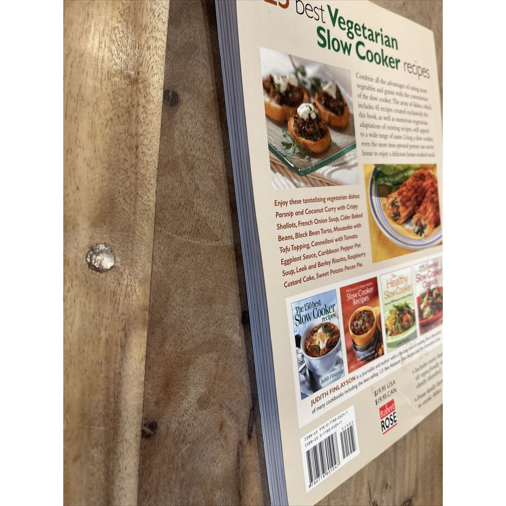 125 Best Vegetarian Slow Cooker Recipes by Judith Finlayson (2004, Trade...