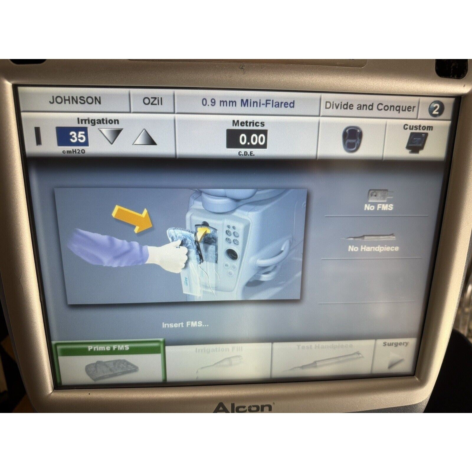 ALCON INFINITI PHACO 210-0000-511 OZIL COMPATIBLE VISION SYSTEM