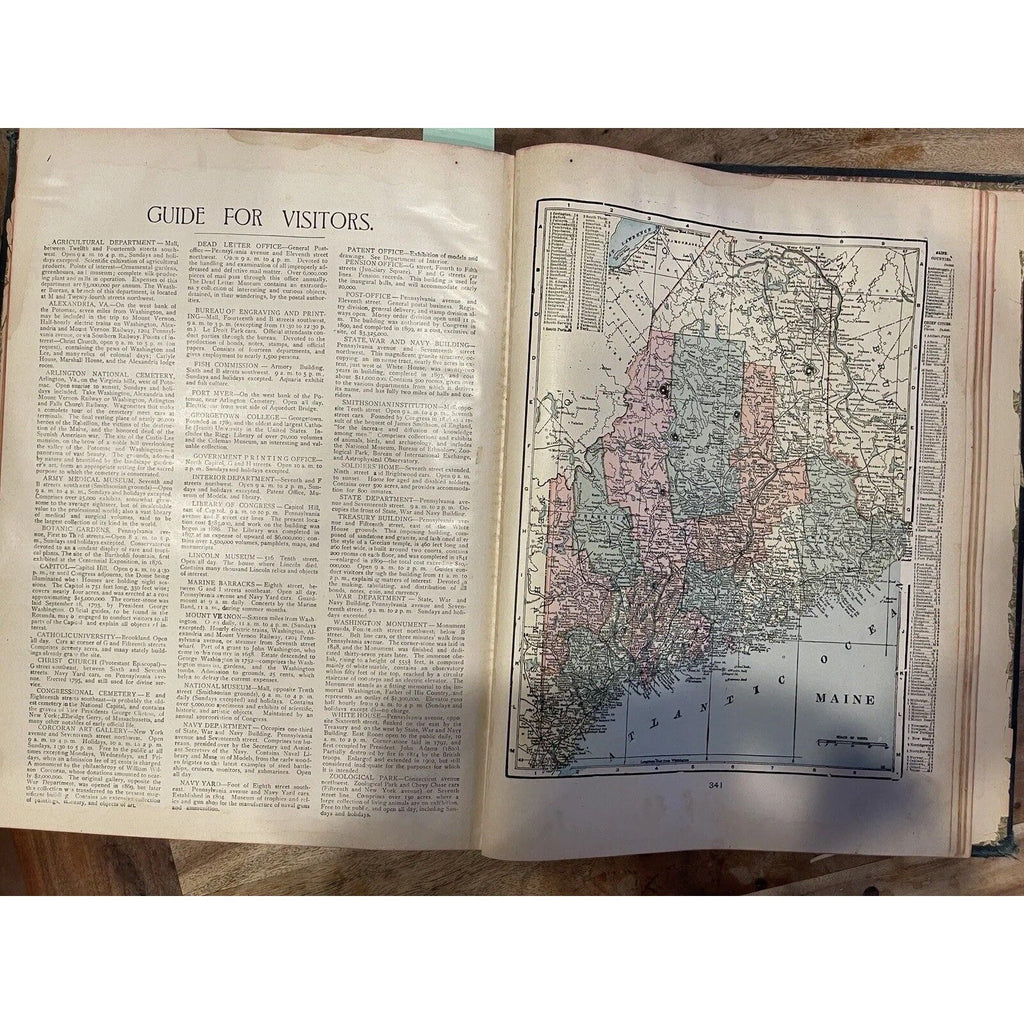 MONARCH STANDARD ATLAS of the Commercial, Geographical & Historical World 1906