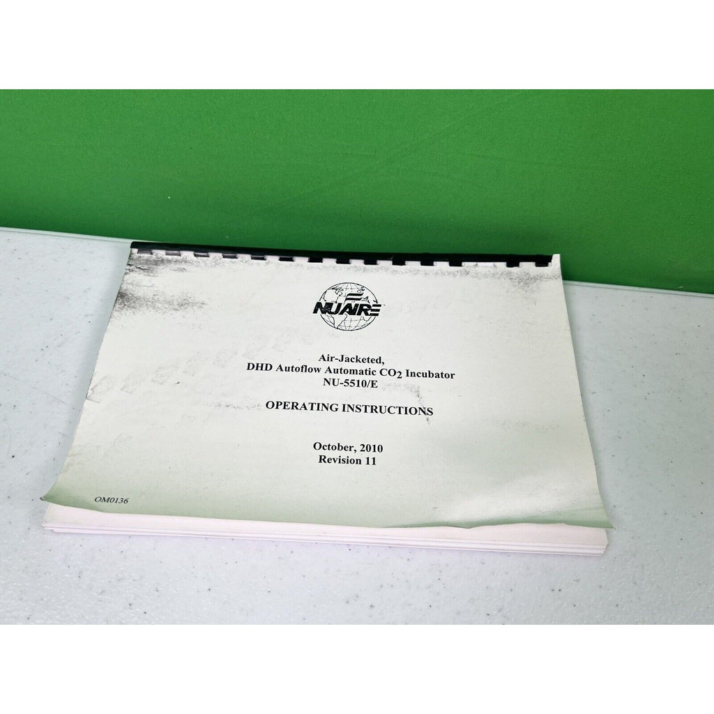 NUAIRE DHD Autoflow Automatic CO2 Incubator NU-5510/EOPERATING INSTRUCTIONS