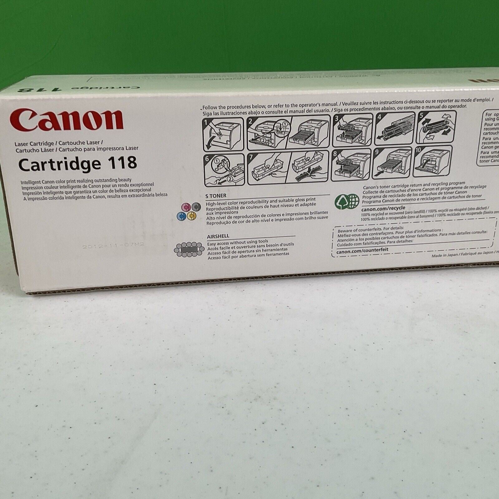 Genuine Canon 118 Black Toner Cartridge LBP7200C NEW SEALED #1129