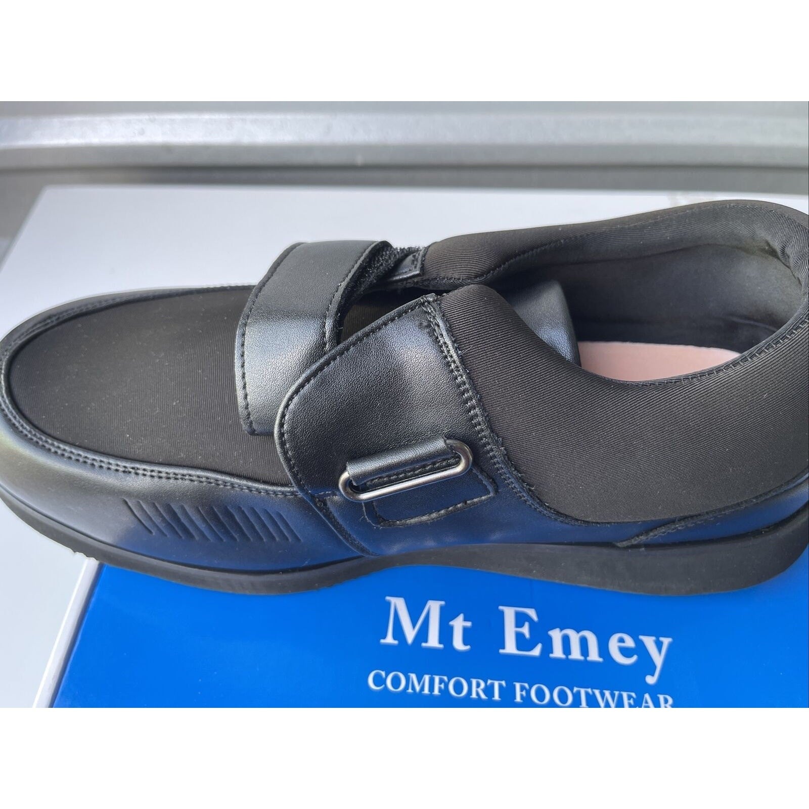 MT. EMEY Men's Bunion Edema Diabetic Shoes 728-E Black Size 12 4E/5E (Q34497)