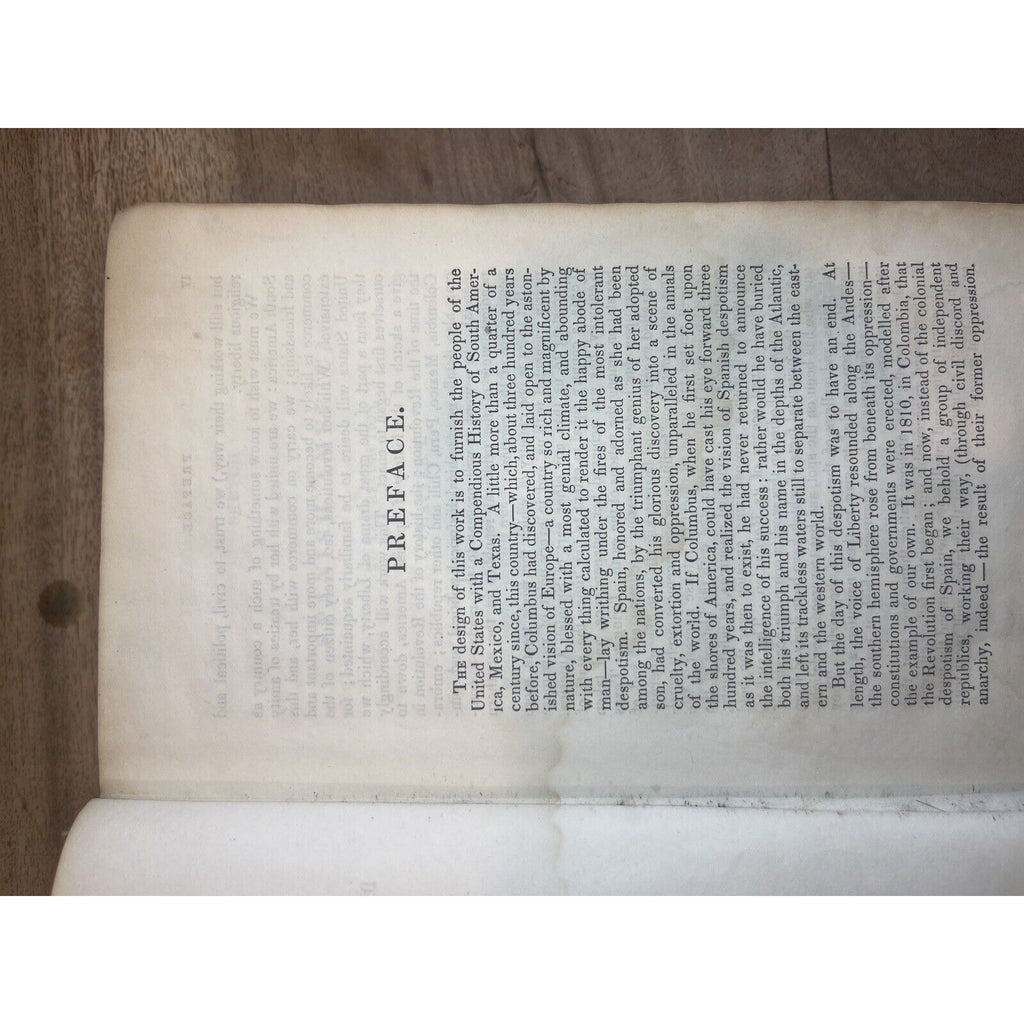 1844 South America and Mexico TEXAS Revolution John Niles Huntington publisher