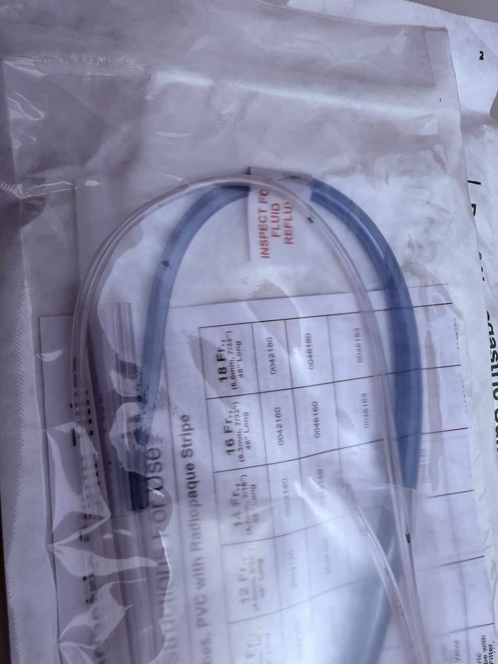Nasogastric Sump tube with prevent anti-reflux filter 10Fr exp 04-2026 0046100
