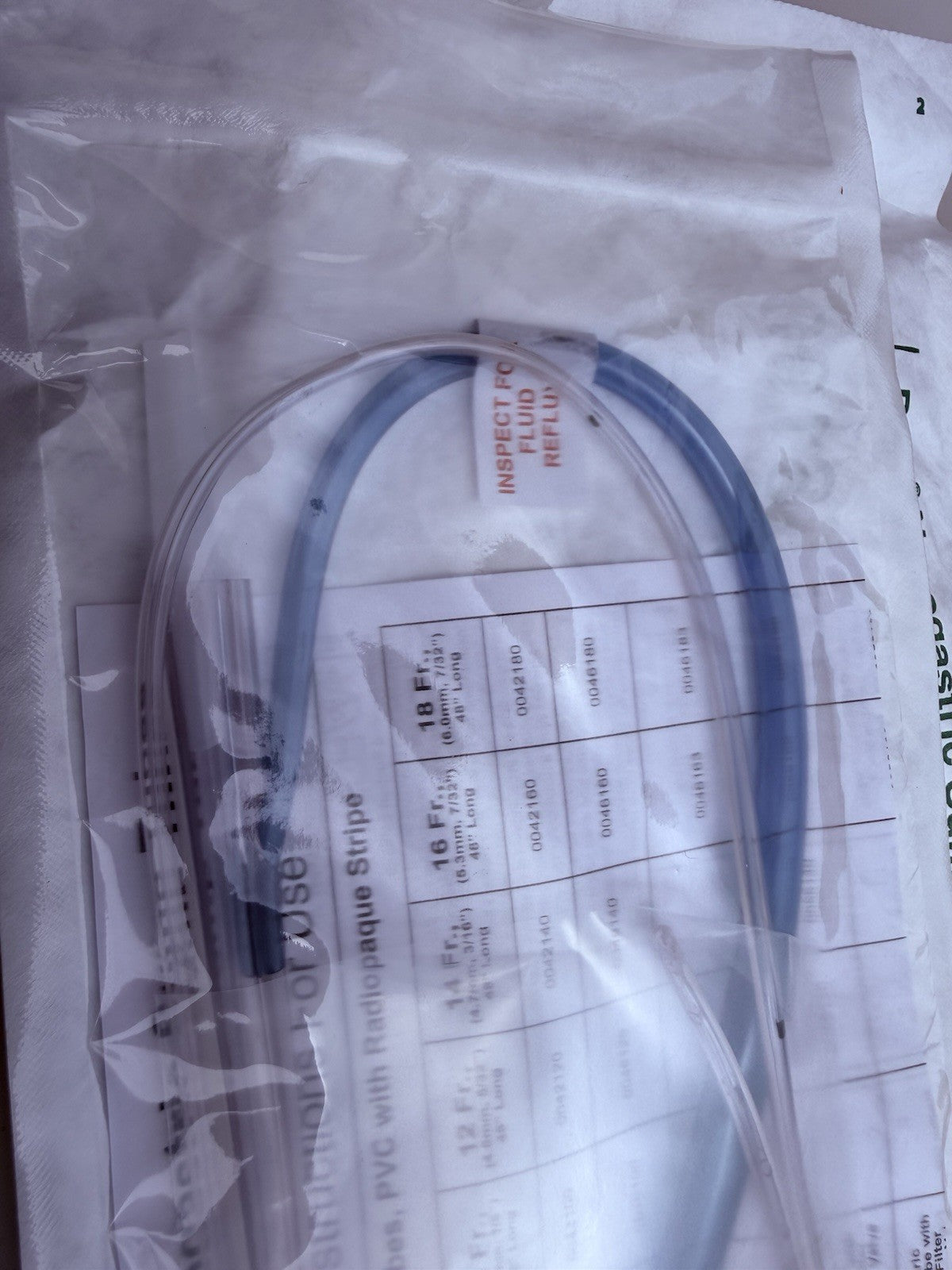 Nasogastric Sump tube with prevent anti-reflux filter 10Fr exp 04-2026 0046100