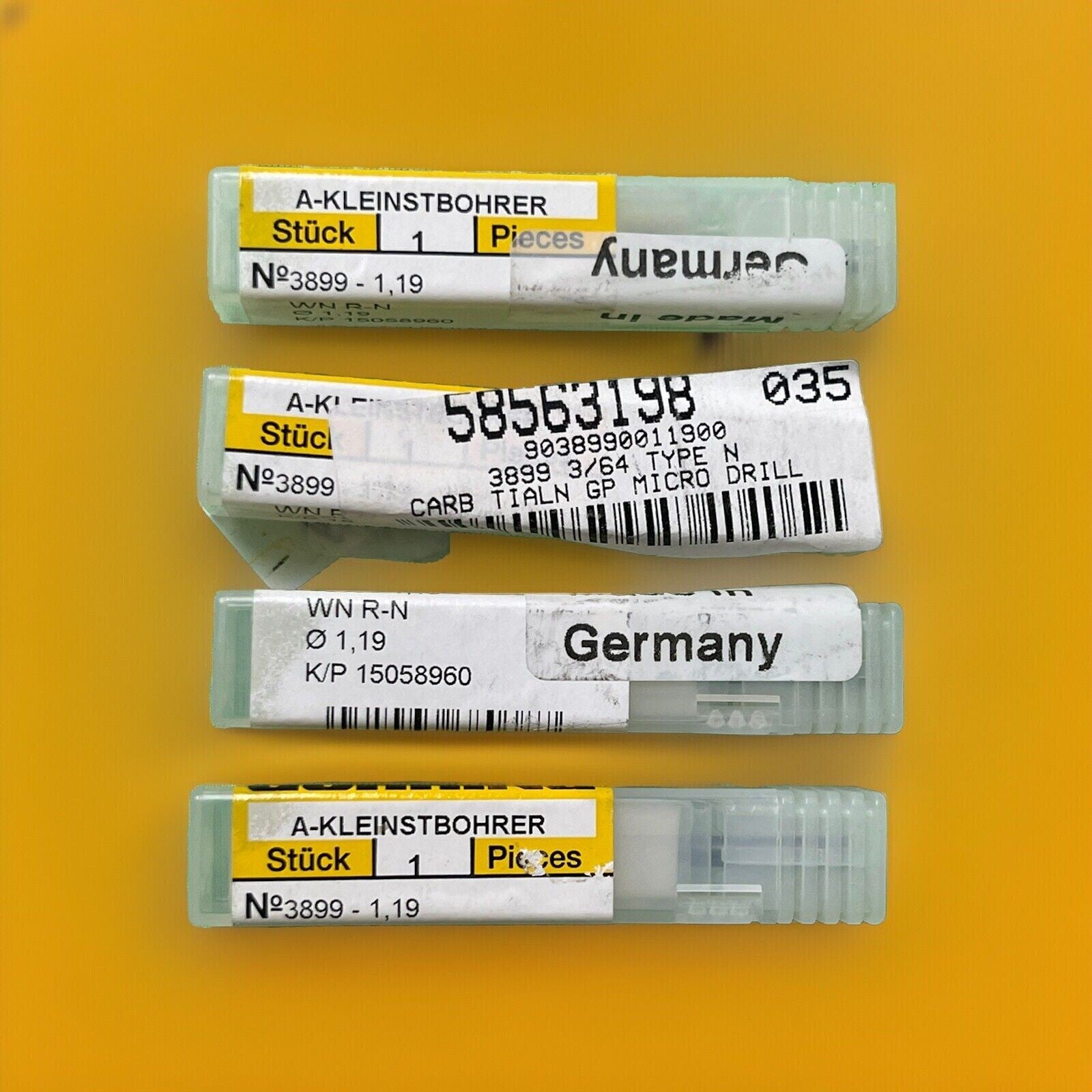 Guhring 3899-1510 A-Kleinstbohrer 1.51mm 2Pcs - New