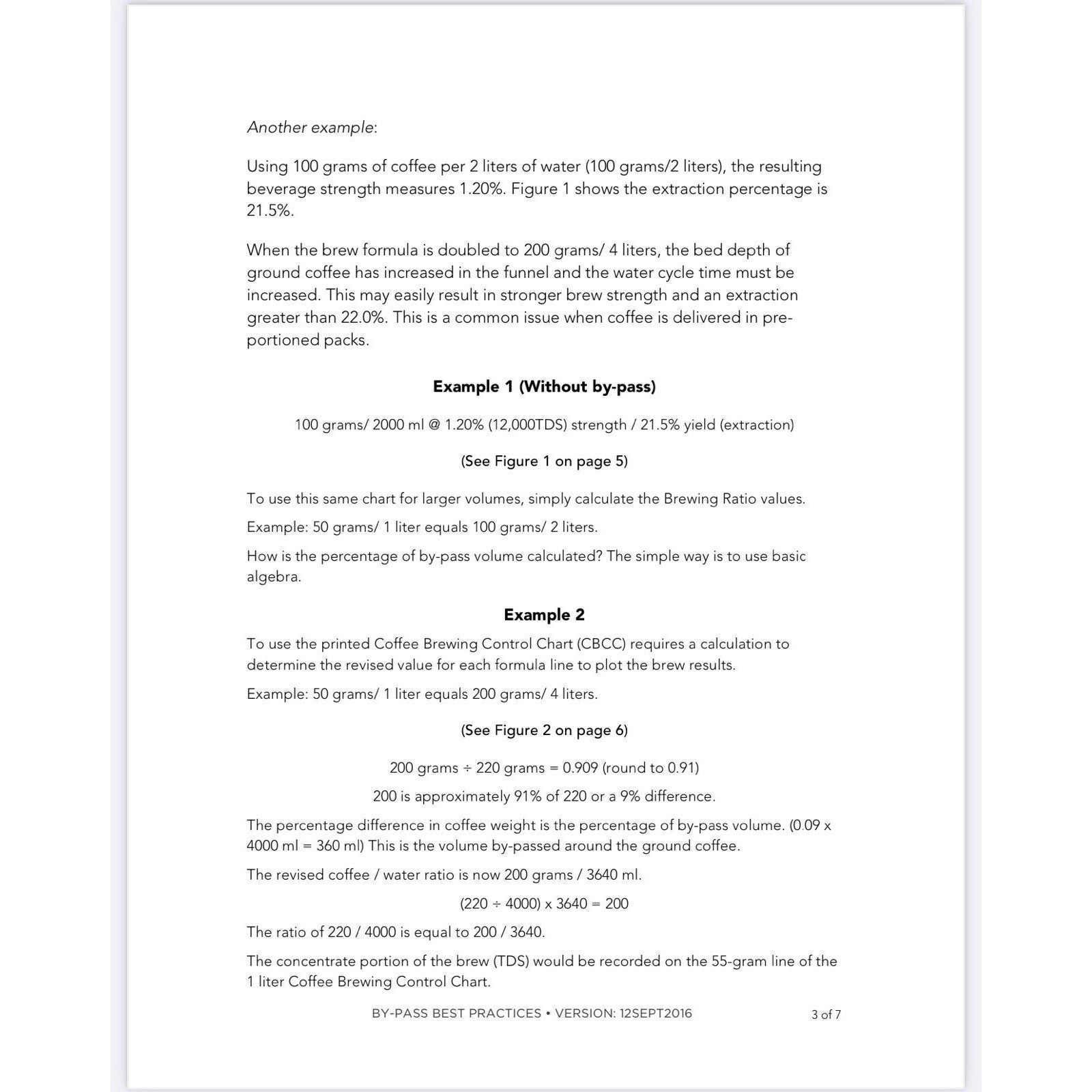 4 Specialty Coffee Association SCAA Coffee Brewing Control Chart Pads
