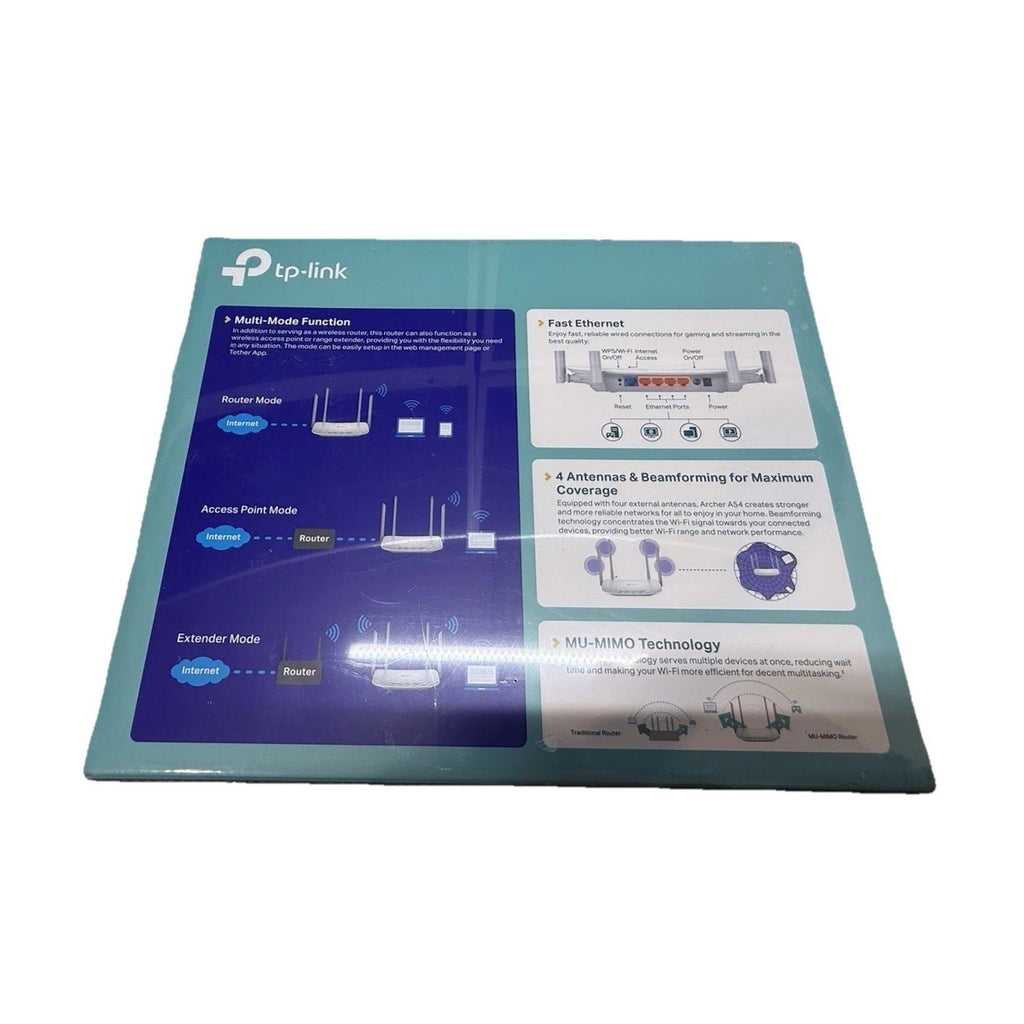 TP-Link AC1200 WiFi Router Archer A54 Dual Band Wireless Internet Router. NEW