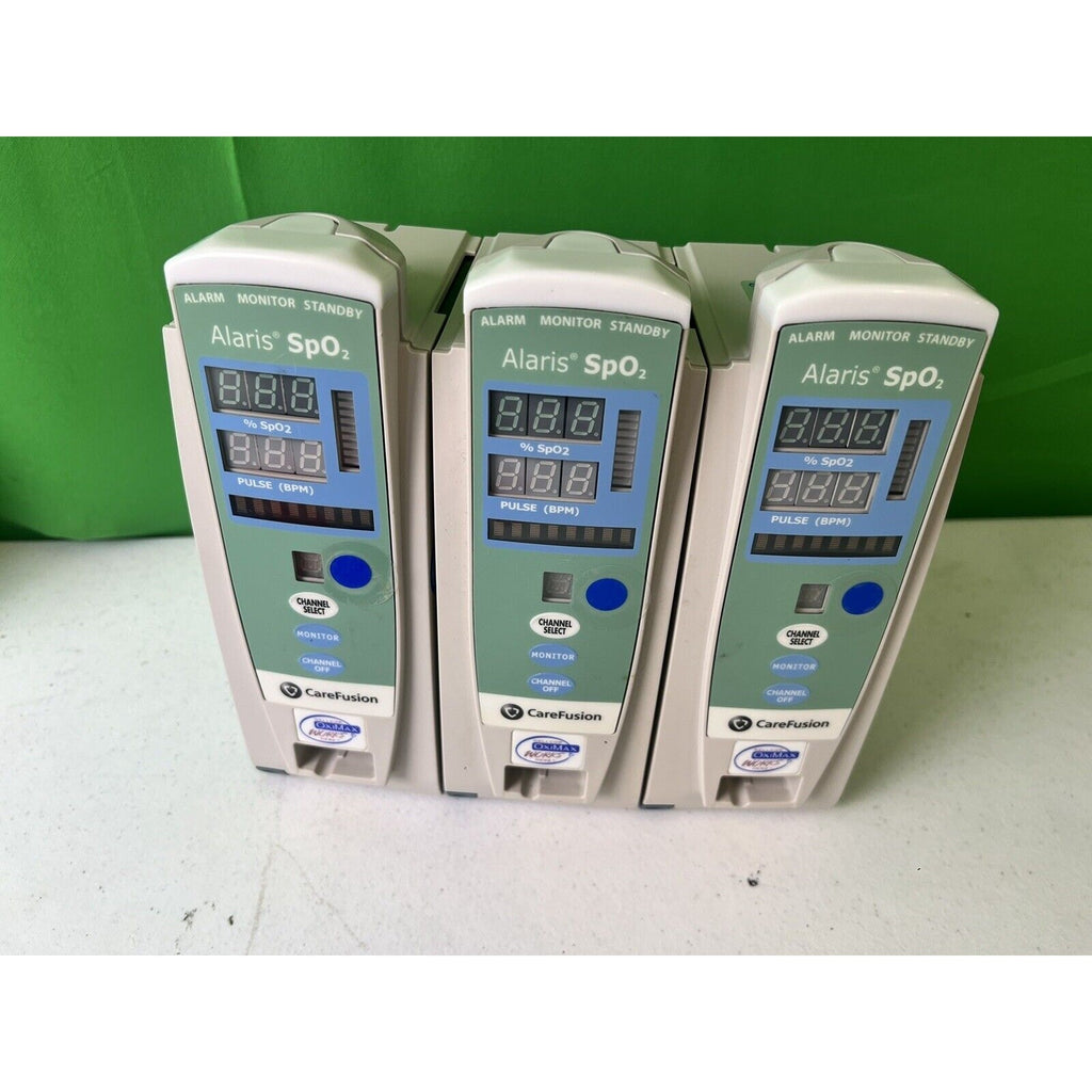 Lot of 3 Alaris Masimo Set SpO2 Monitors 8210 Series