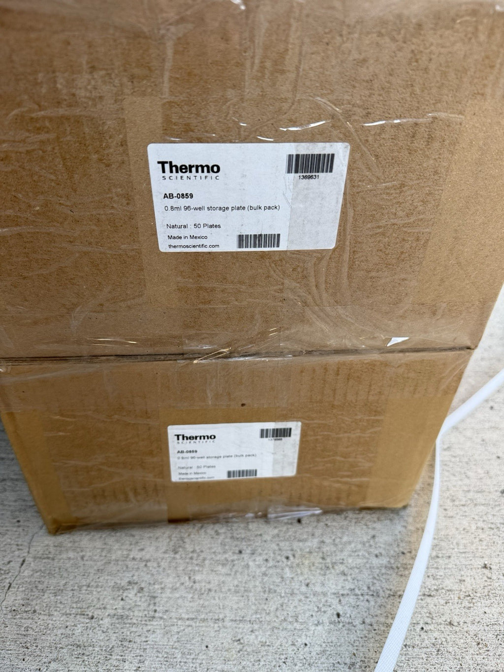 Thermo Scientific 96 Well 0.8mL Polypropylene Storage Plate, AB-0859, QTY 50