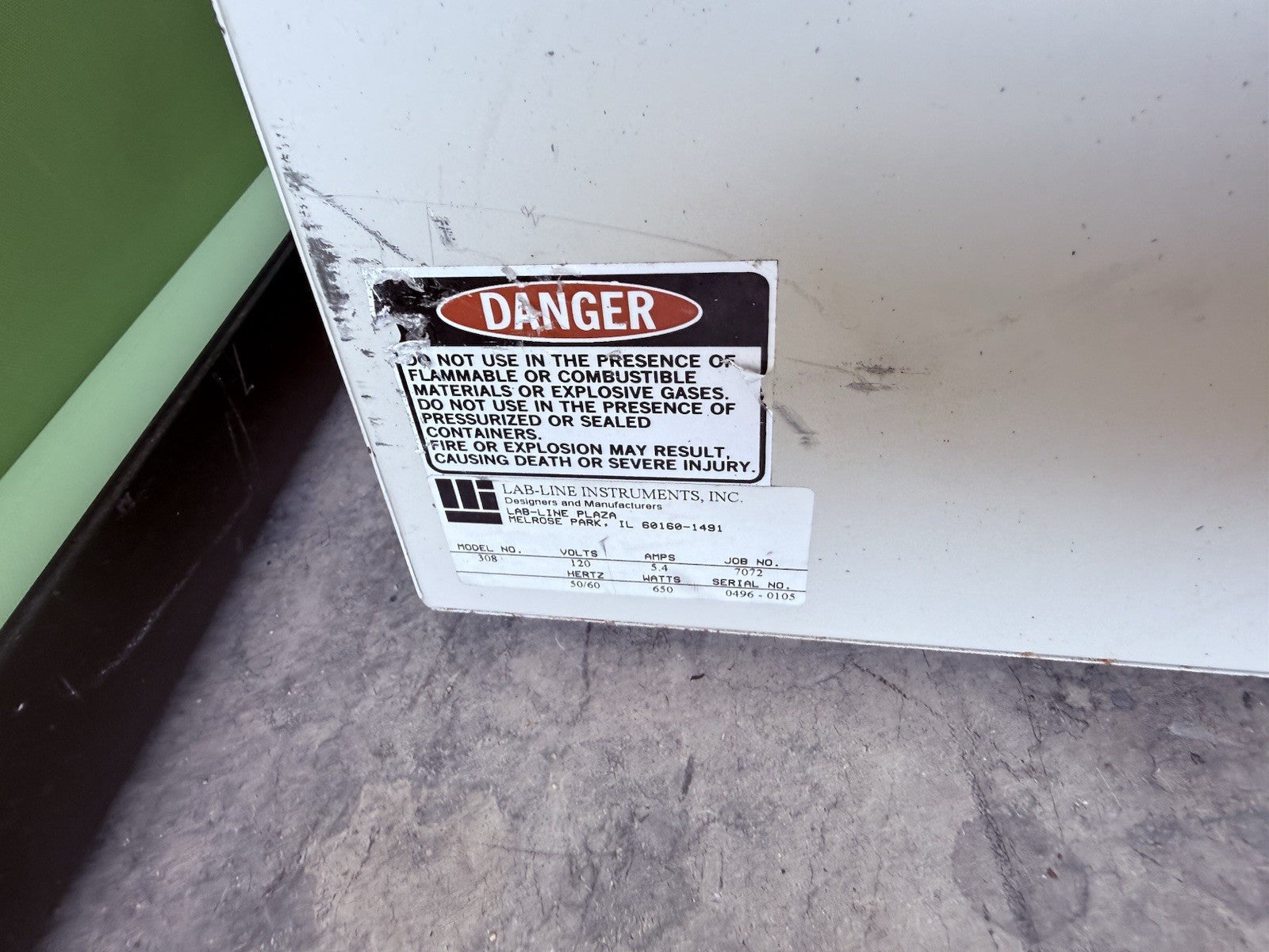 Lab-Line Instruments Hybridization Incubator Oven Chamber Model 308.  TESTED