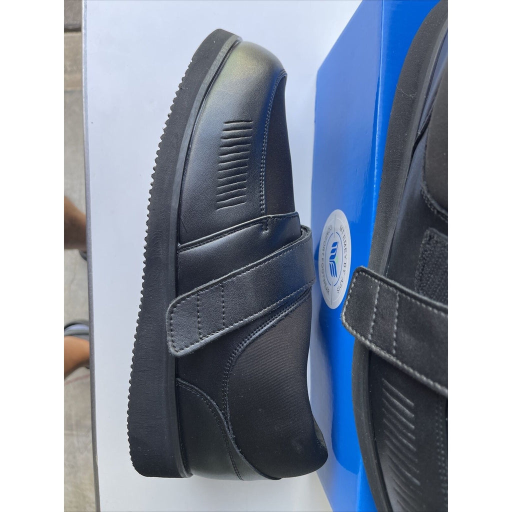 MT. EMEY Men's Bunion Edema Diabetic Shoes 728-E Black Size 12 4E/5E (Q34497)