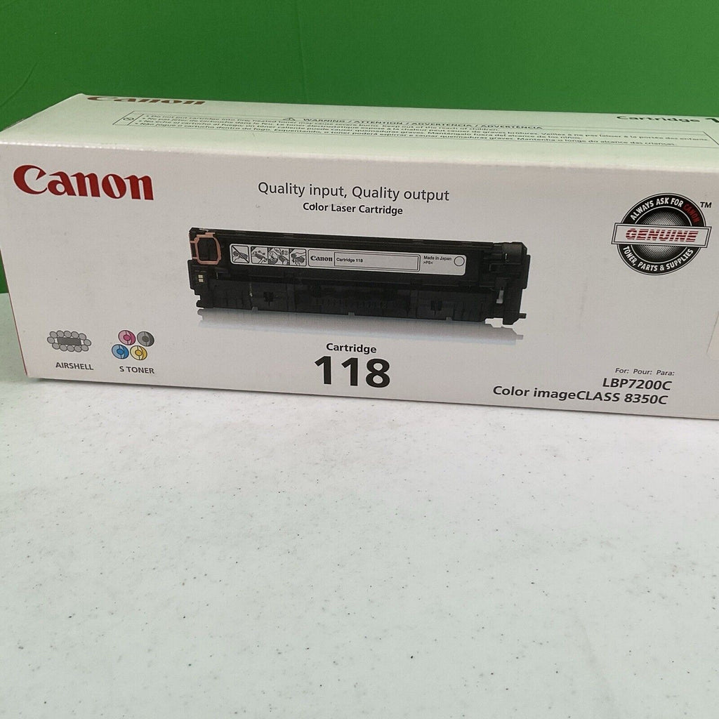 Genuine Canon 118 Black Toner Cartridge LBP7200C NEW SEALED #1129