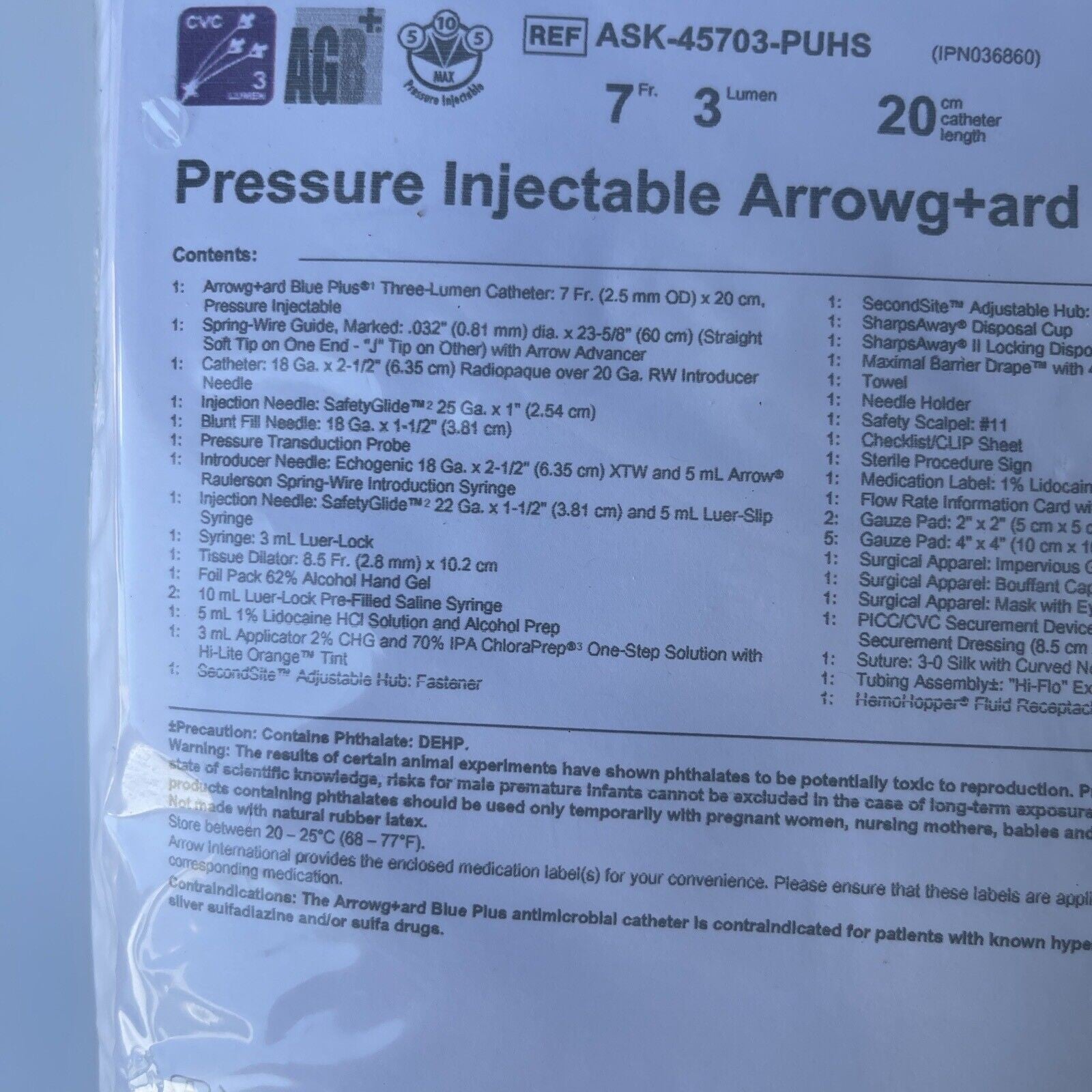 Arrow ASK-45703-PUHS Pressure Injectable Arrowg +ard Blue Plus NEW!