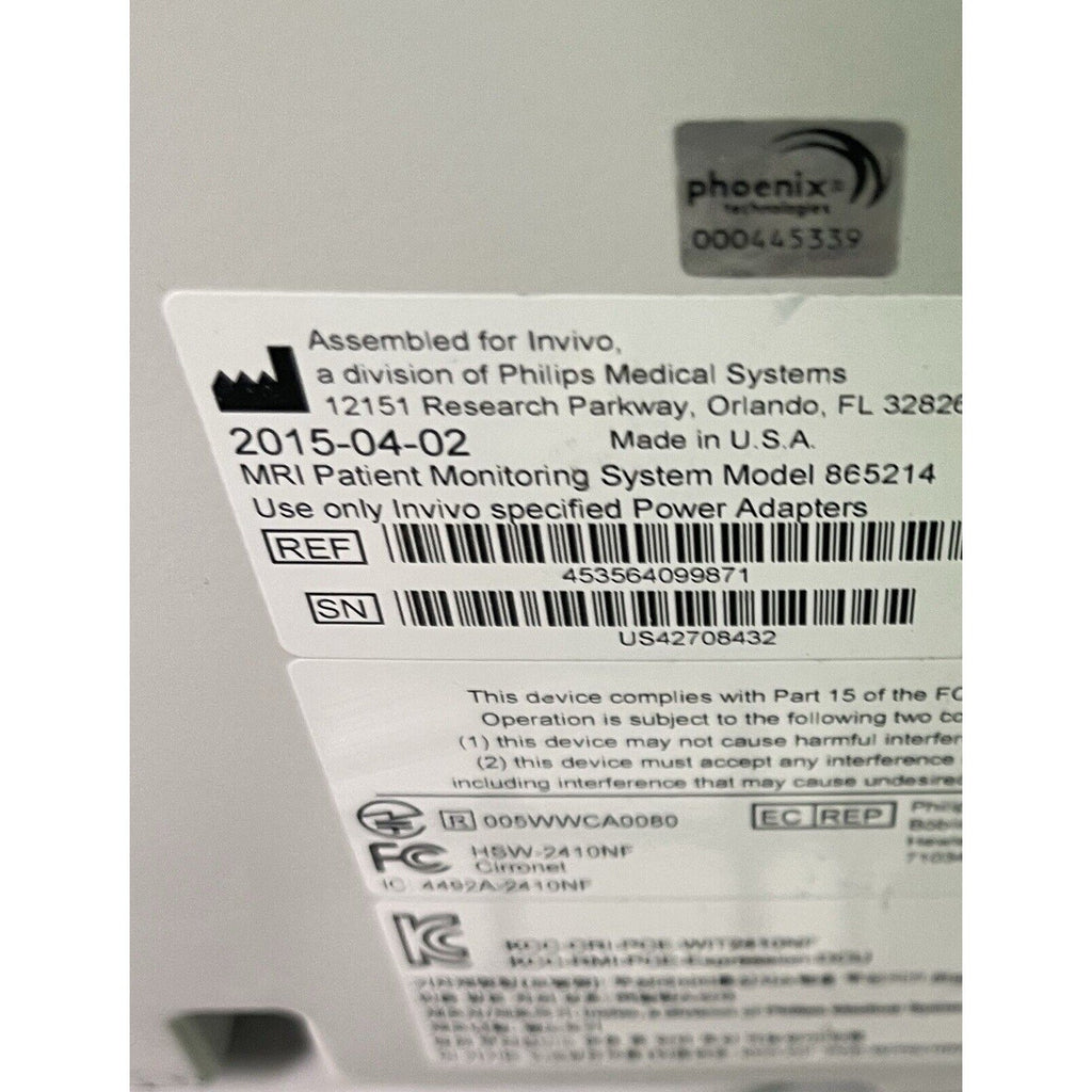 Philips Invivo Expression MRI Model 865214 Monitor W/ Cart