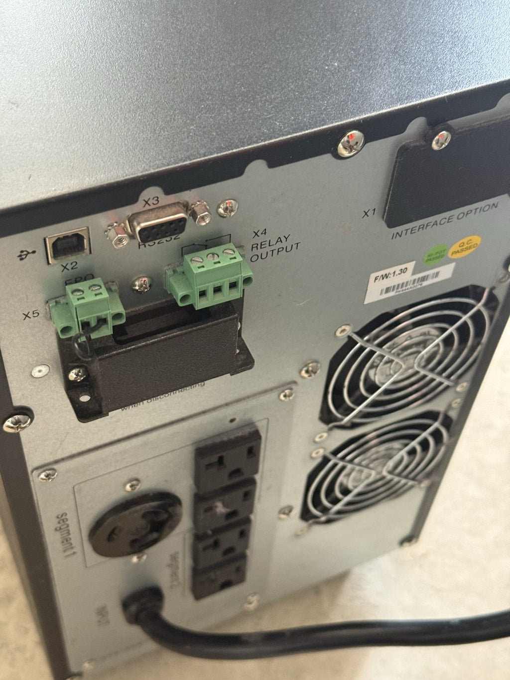 Eaton OCD9130L2000T-XL Powerware 9130 Tower UPS 1500VA 6 Outlet w Battery TESTED