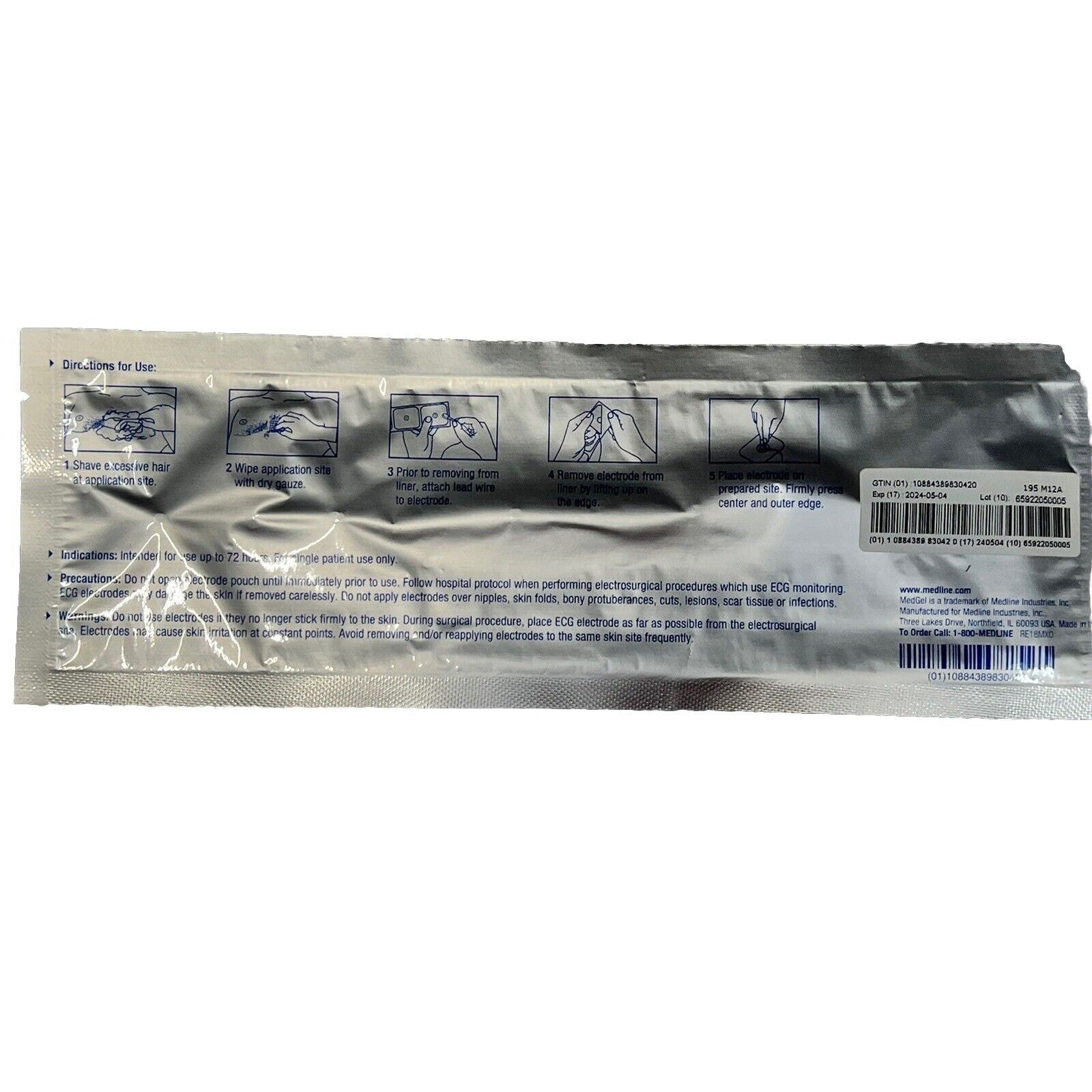 2 Packages Medline MEDGel ECG Electrode General Monitoring Foam MDSM611805R #G16