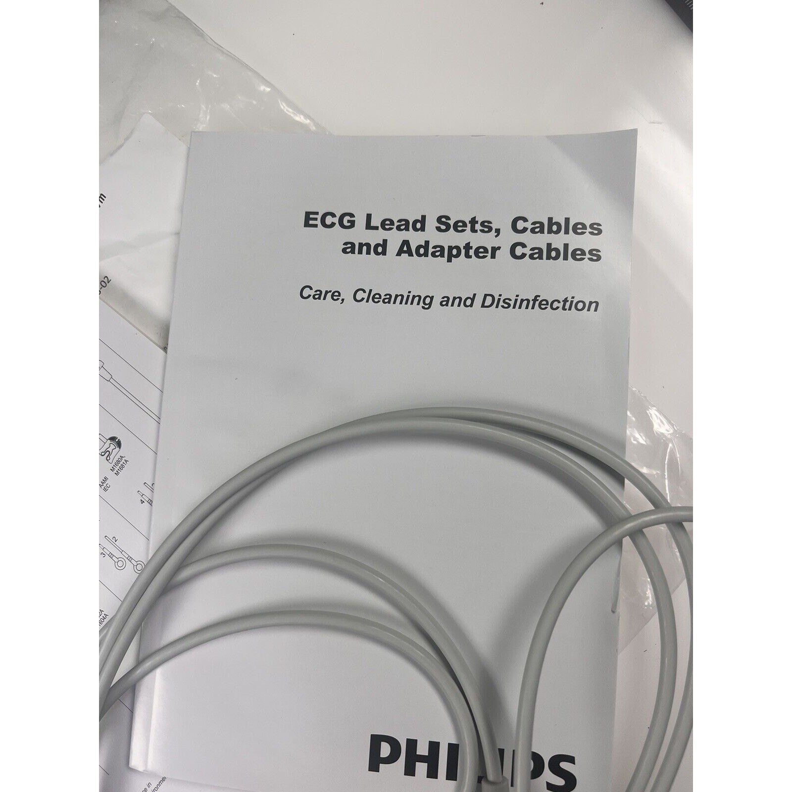 Philips M1668A CBL 5 Lead ECG Trunk, AAMI/IEC 2.7m, 989803145061, New unused