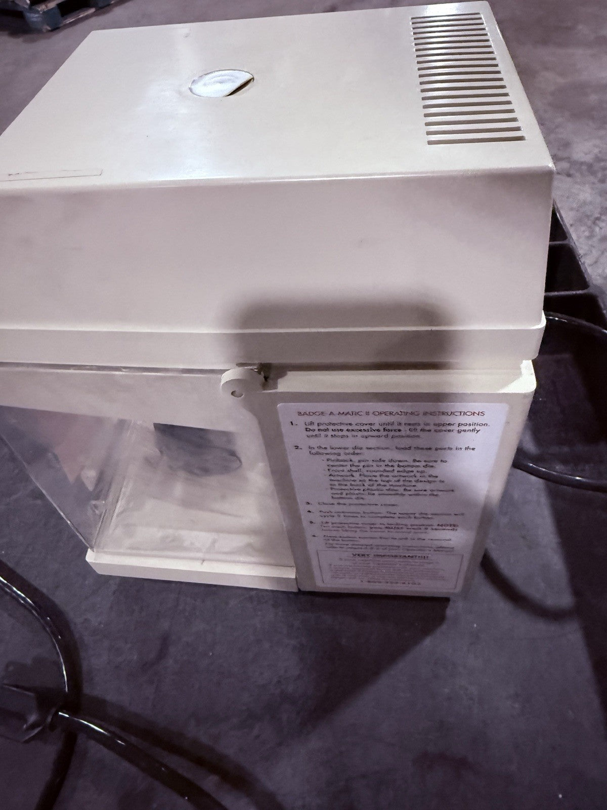 Badge A Minit 1800 Badge A Matic II Automated 2 1/4" Button / Pin Making Machine