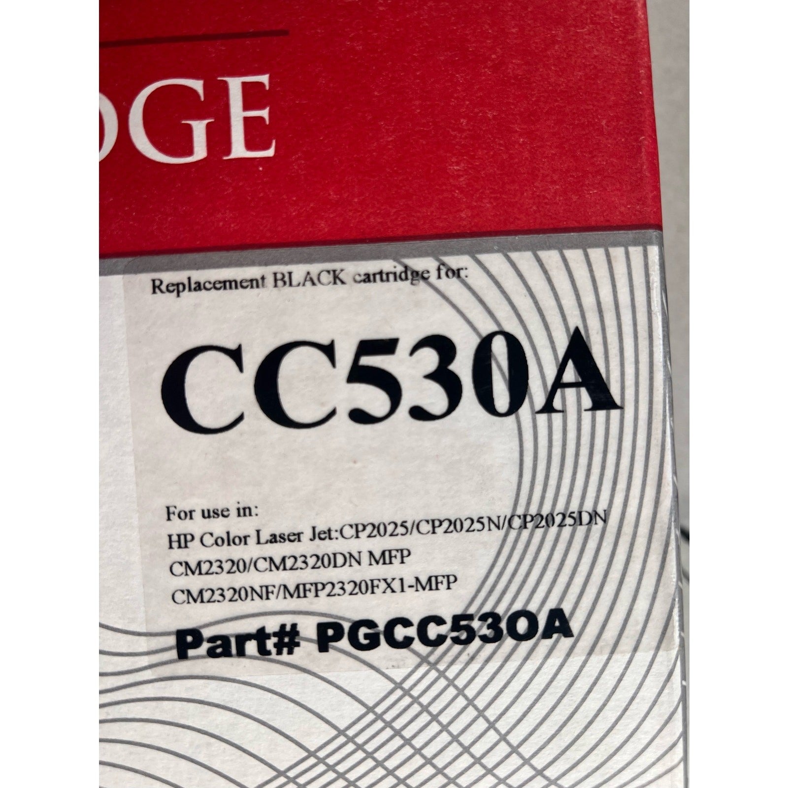 PREMIUM TONER CARTRIDGE CC530A BLACK Jet:CP2025/CP2025N/CP2025DN CM2320/CM2320DN