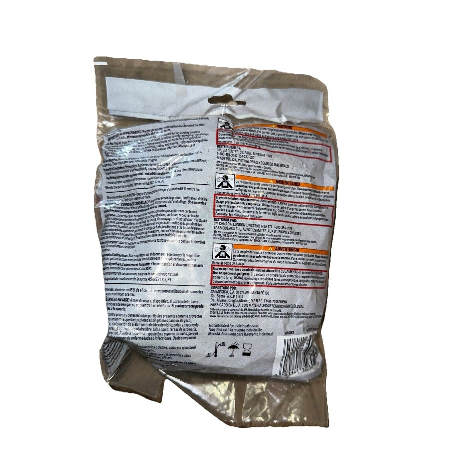 3M N95 Sanding and Fiberglass Respirator (3-Pack) 8200H3-DC 3M 8200H3-DC