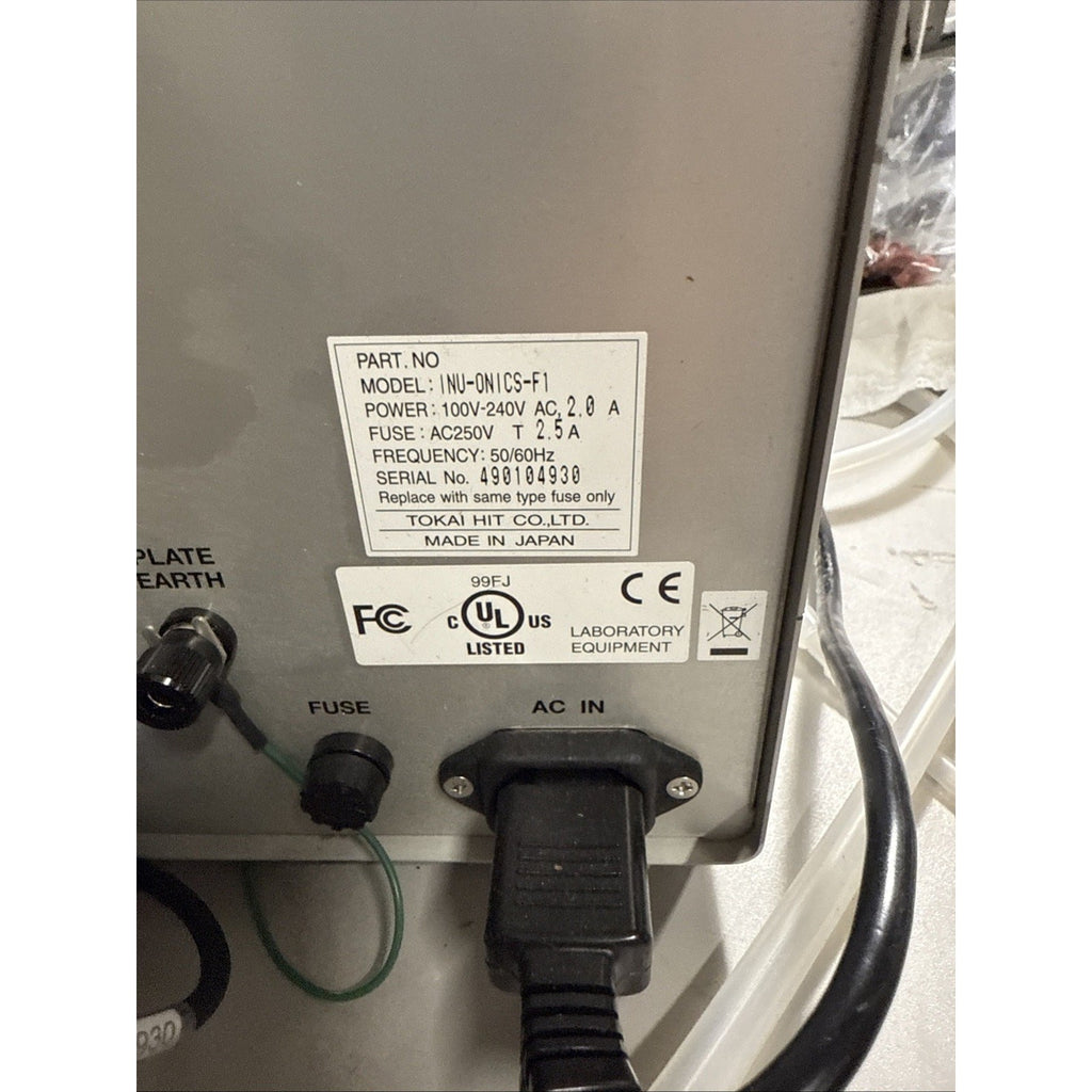 INU INCUBATION SYSTEM FOR MICROSCOPES TOKAI HIT MODEL INU-ONICS-F1 With Adaptor