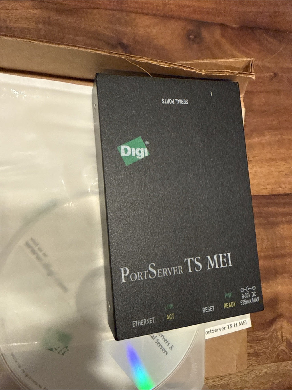 Digi PortServer  TS 1 MEI Serial Server, Cables Included | NEW