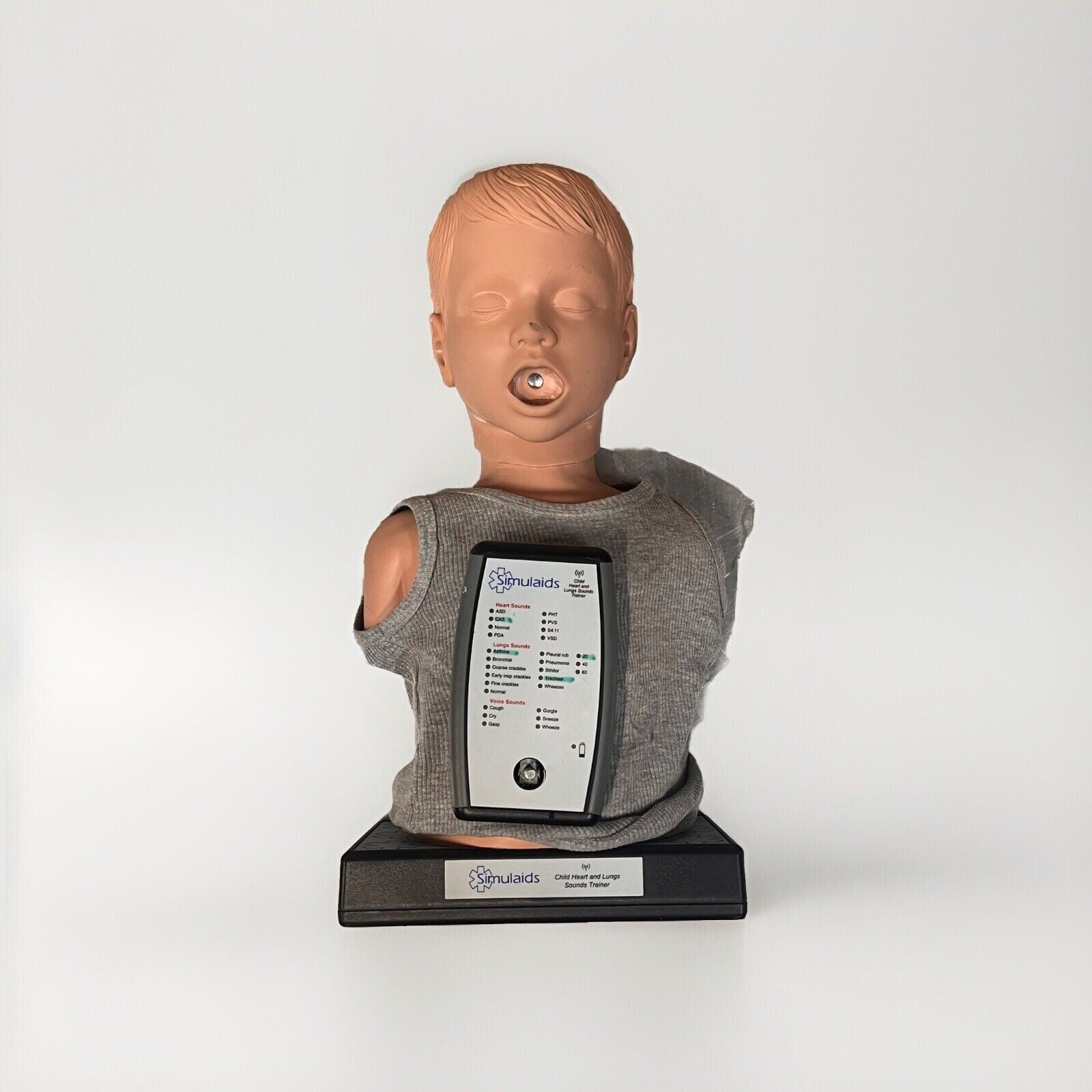 Simulaids Child Heart and Lungs Sounds Auscultation Trainer With Remote. TESTED