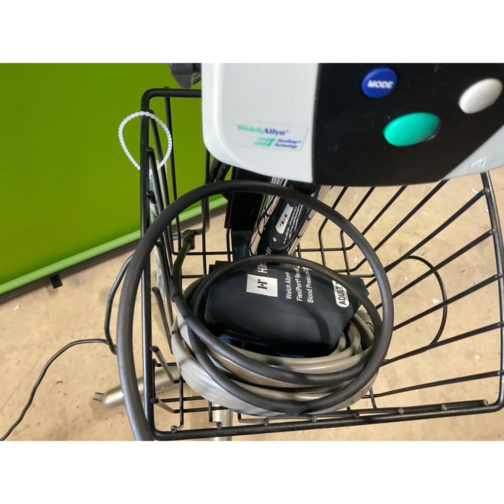 Welch Allyn 420 Vital Signs Patient Monitor w/ Rolling Stand PATIENT READY Temp