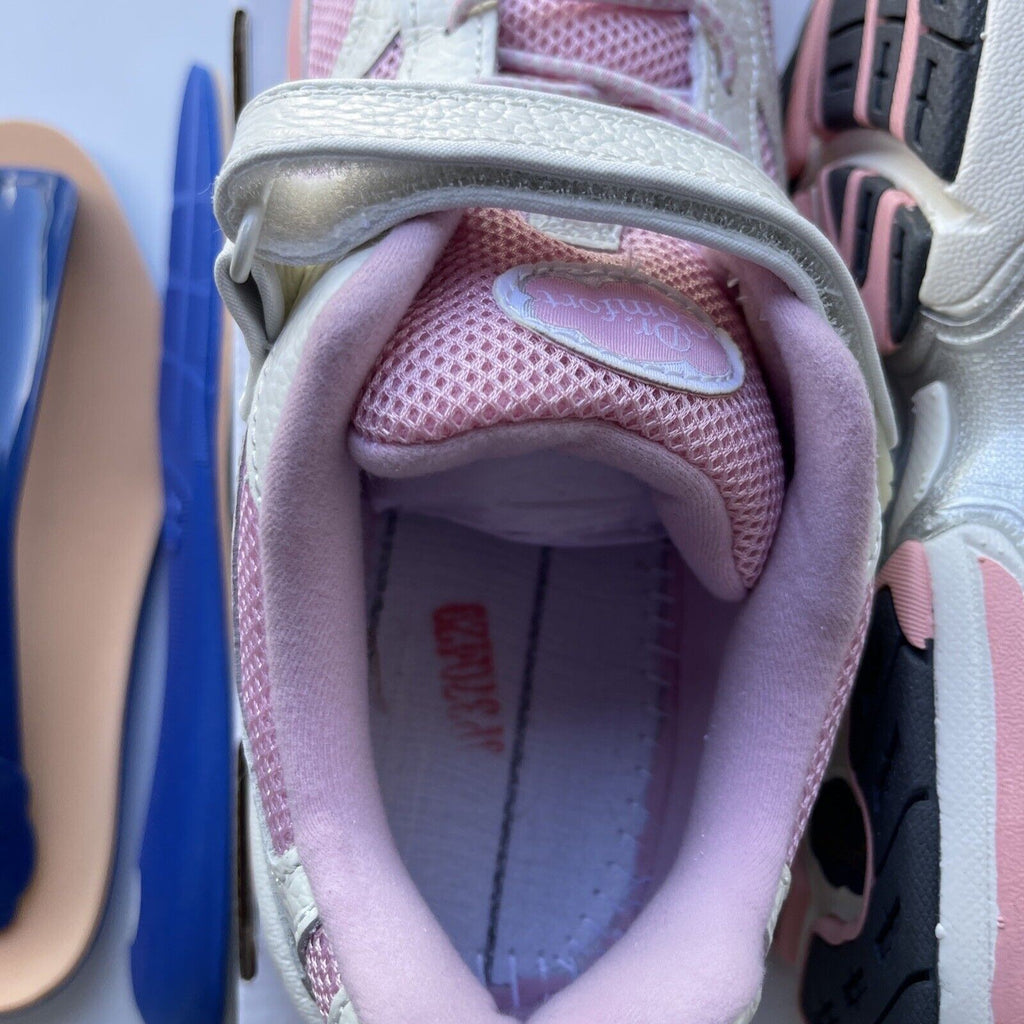 DR.Comfort Women's Victory Athletic Shoes White Pink Hook & Loop Closure 12 W
