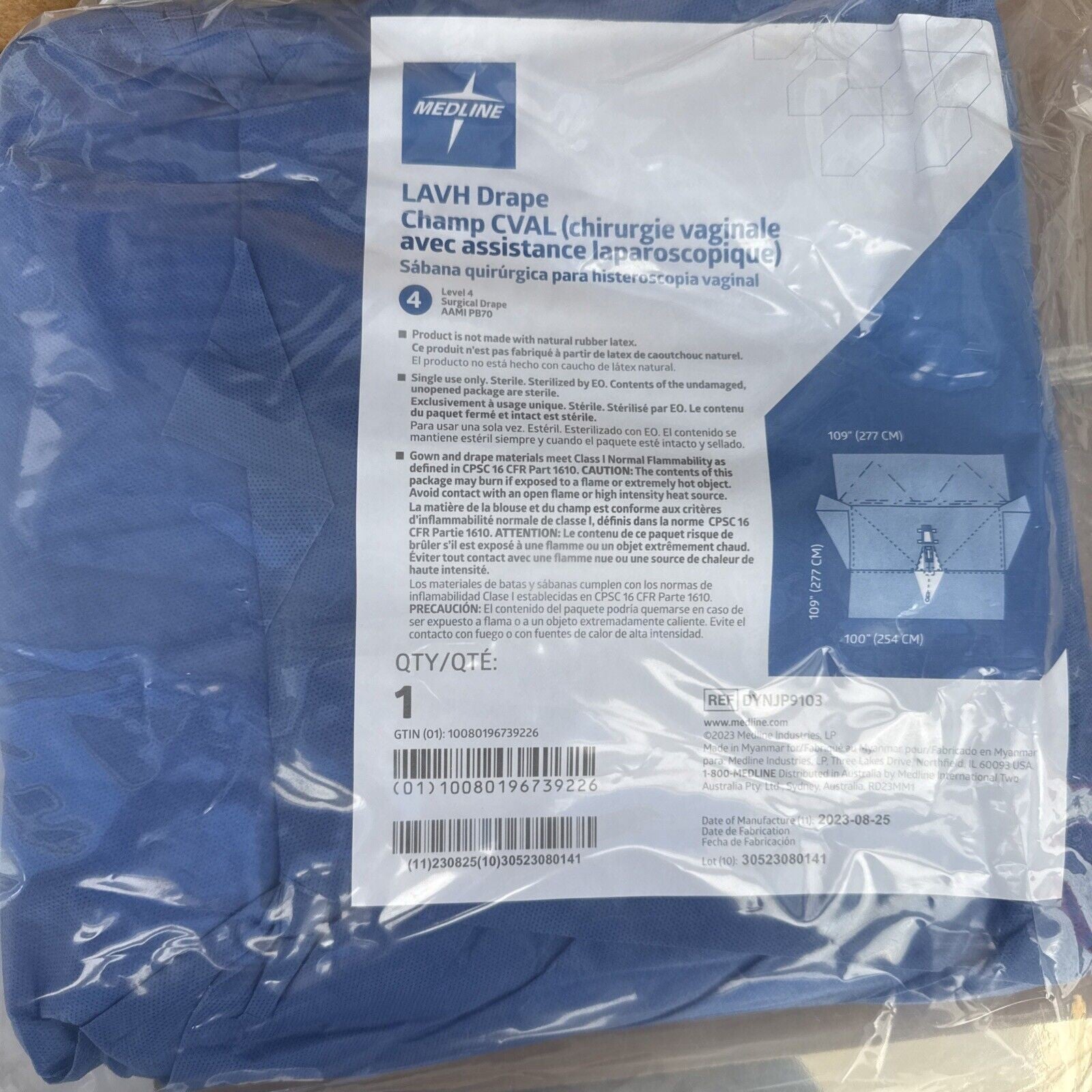 6 Medline DYNJP9103 LAVH Drap Level 4