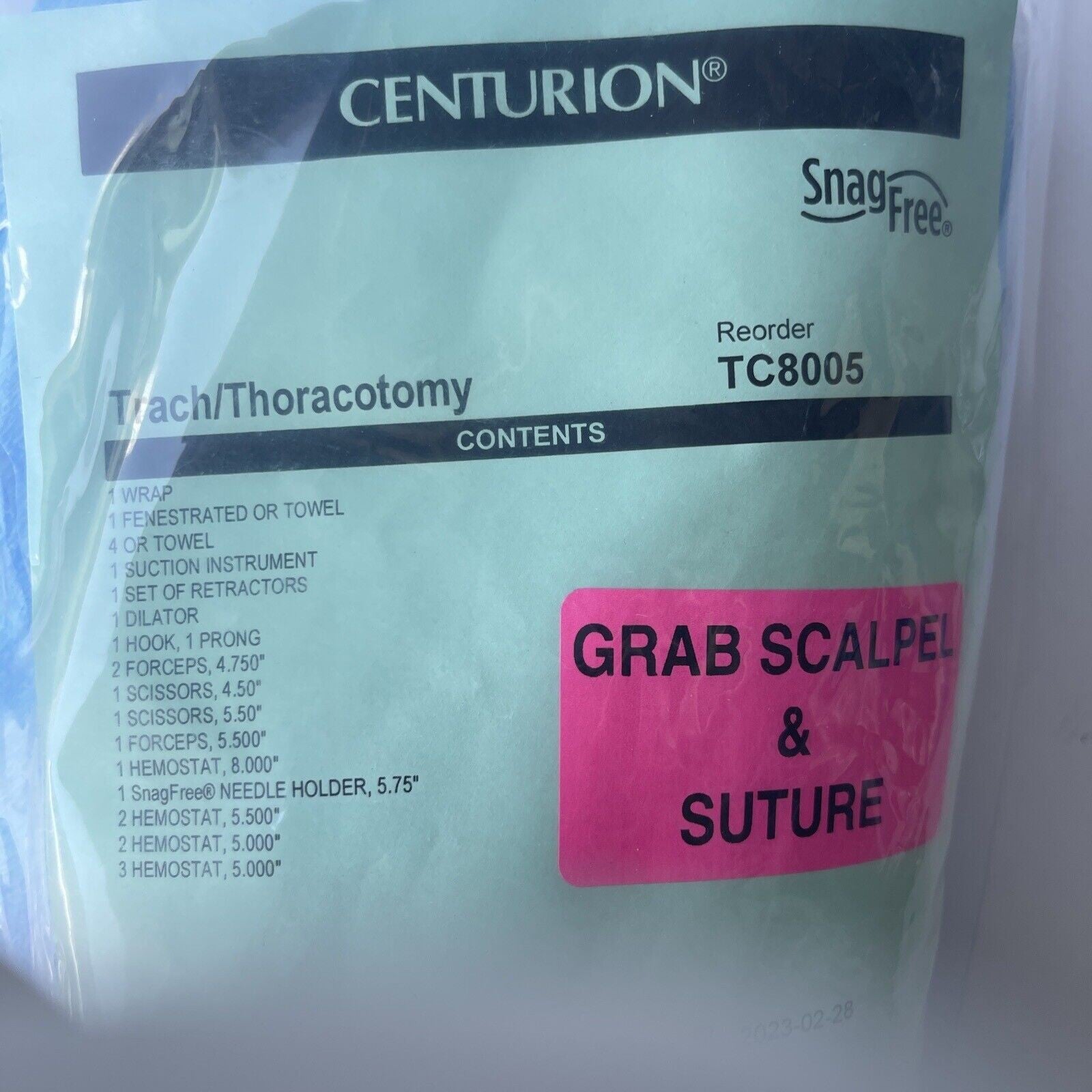 Centurion Trach Thoracotomy Kit TC8005
