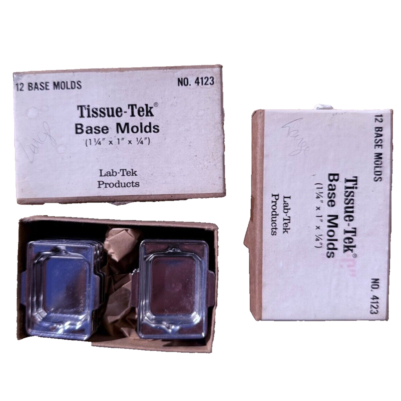 12 Pack Tissue-Tek Base Molds 1 1/4 x 1” x 1/4” lab-tek products, New 4123