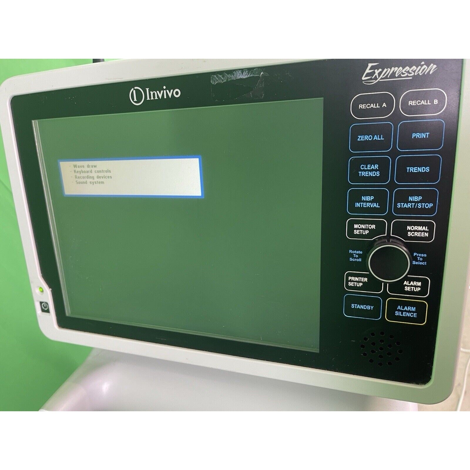 Philips Invivo Expression MRI Model 865214 Monitor W/ Cart