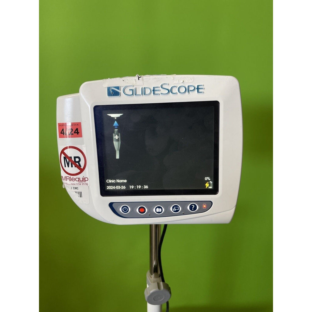 Verathon GlideScope Video Laryngoscope Monitor w/Power Supply and Rolling Cart B