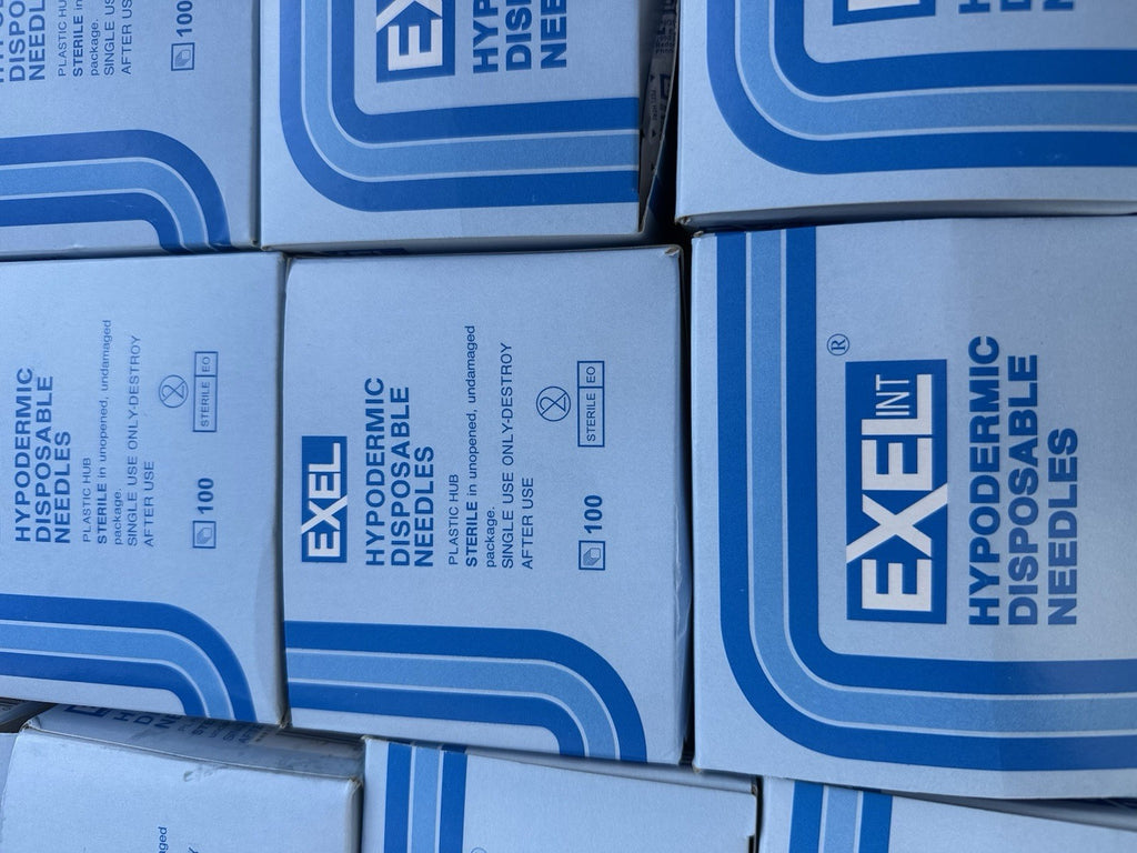 Exel Sterile Hypodermic, Disposable, Regular Wall, 23G x 1.5",  SIX BOXES of 100