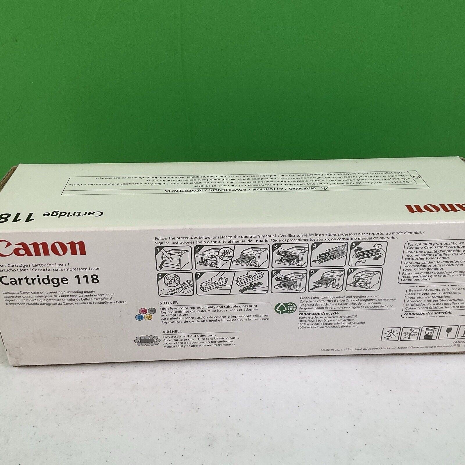 Canon 118 Toner Cartridge Yellow 2659B001 GENUINE NEW #1132