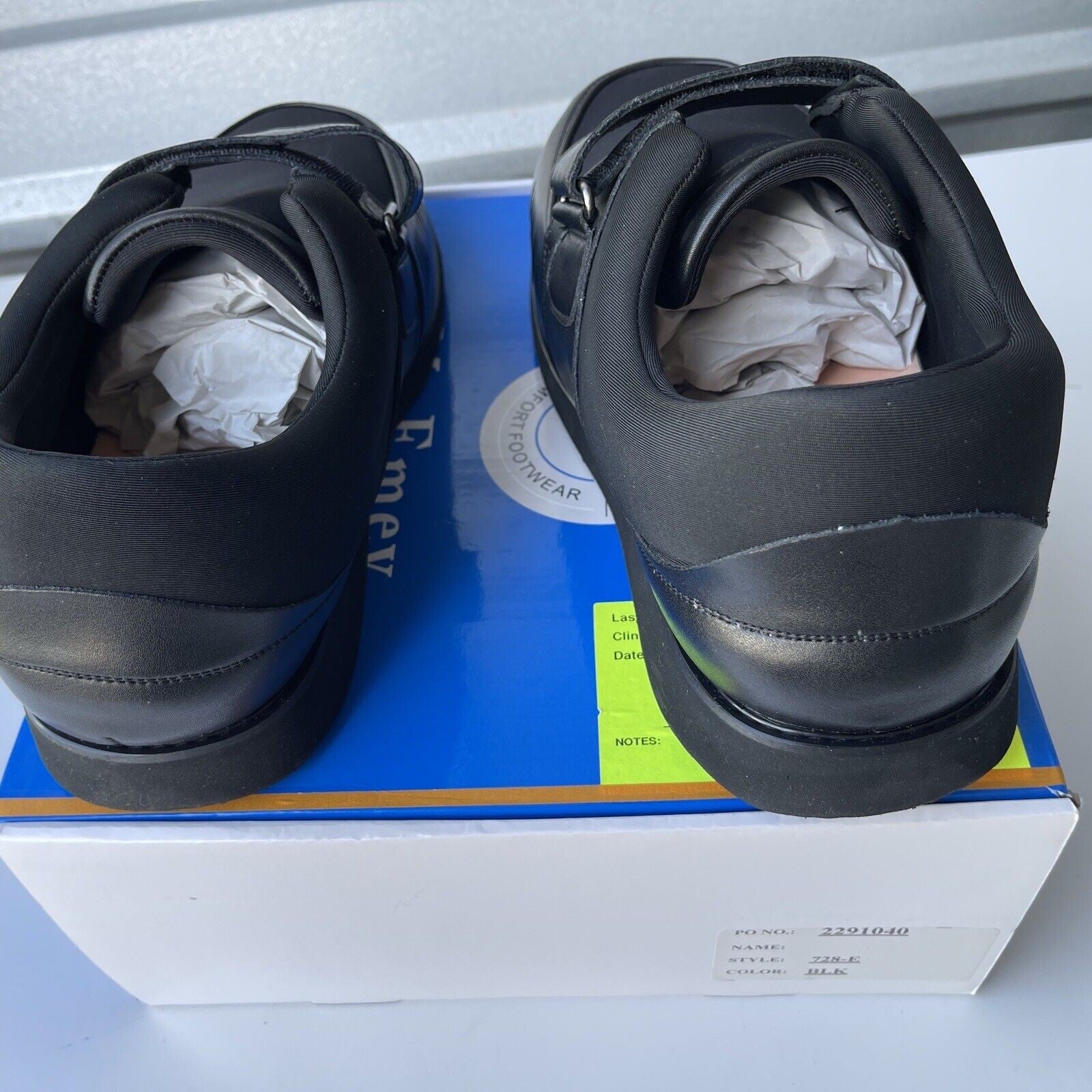 MT. EMEY Men's Bunion Edema Diabetic Shoes 728-E Black Size 14 (A118)