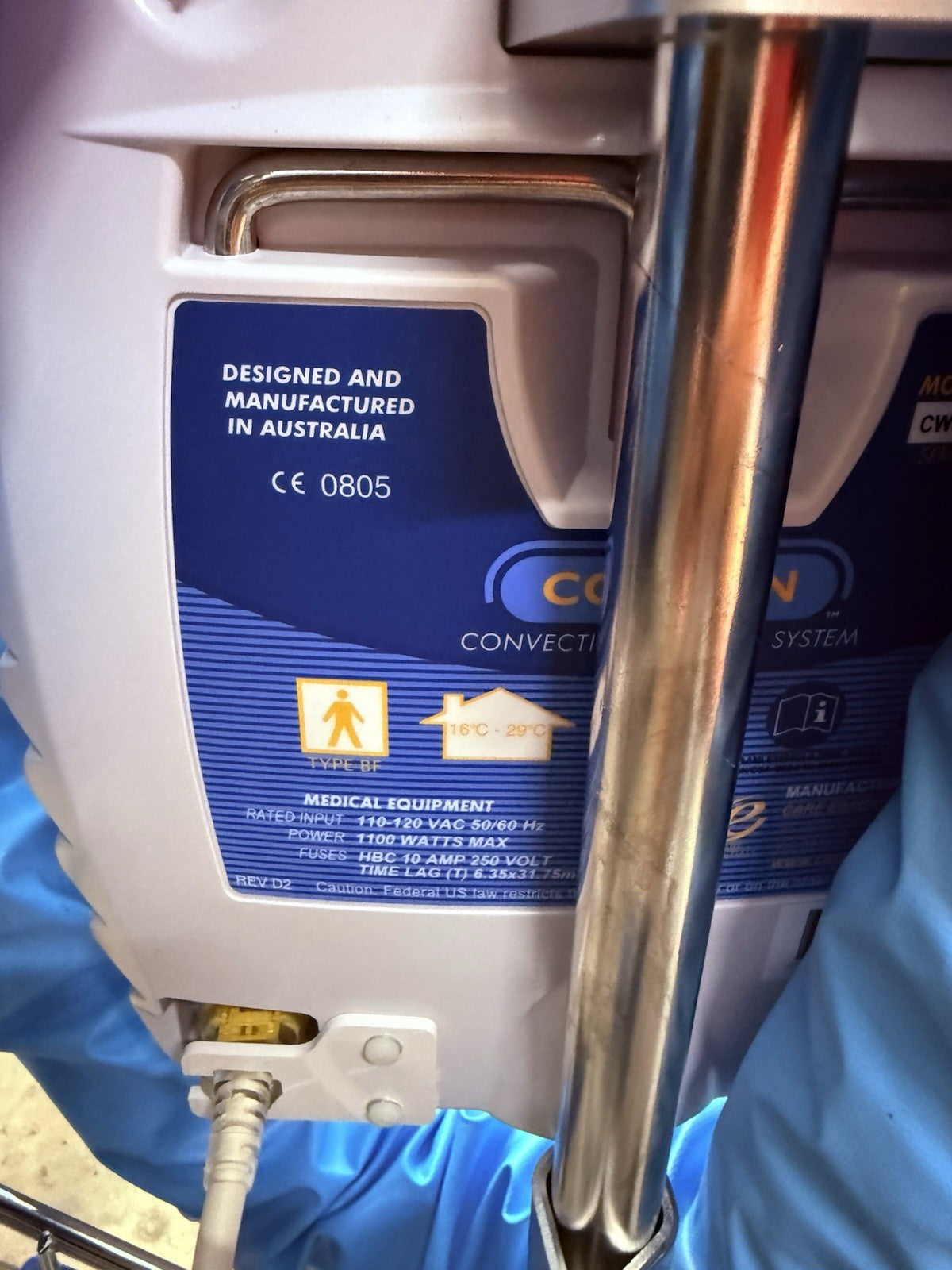 Cocoon CWS 5000 Patient Warming System. With Stand.  Tested.