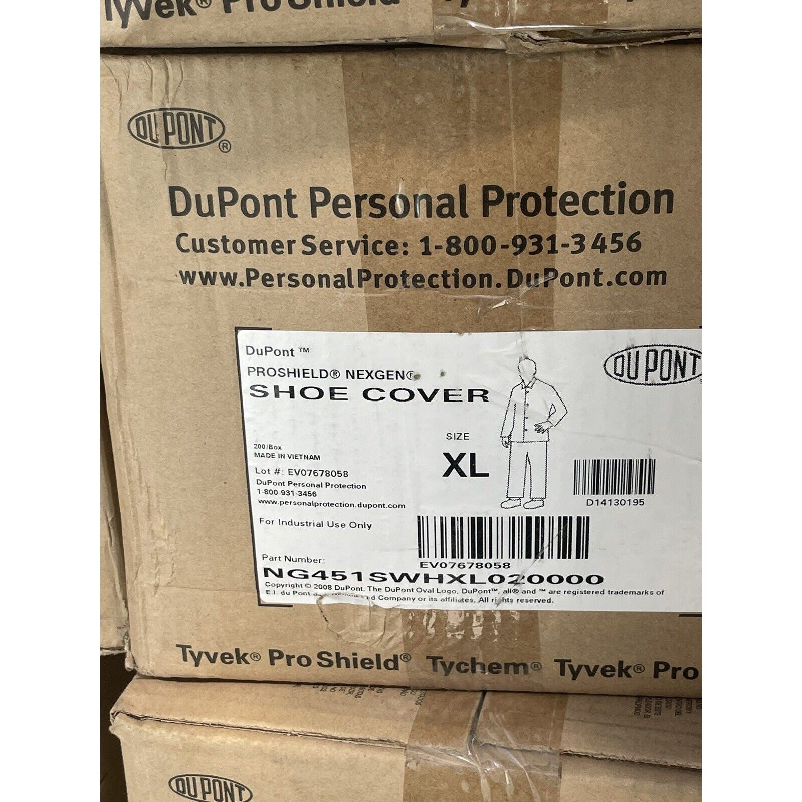 DuPont T™PROSHIELD® NEXGENC SHOE COVER XL, NG451 SWHXL020000 Qty 200 NEW