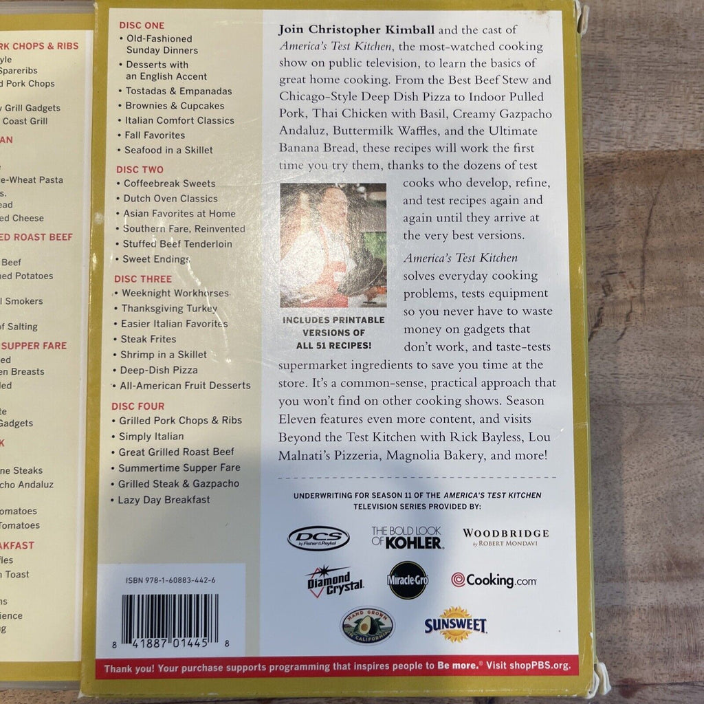 Americas Test Kitchen: Season Eleven (DVD, 2011, 4-Disc Set)