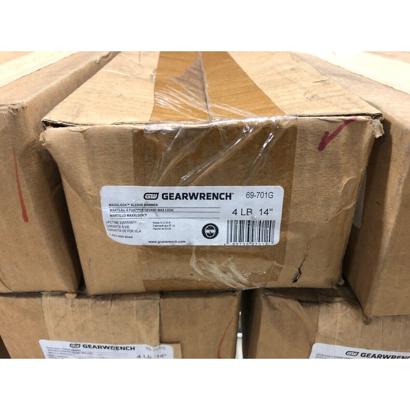 GearWrench 69-701G Fiberglass Straight Handle 4 lb. Steel Head MaxxLock Sled