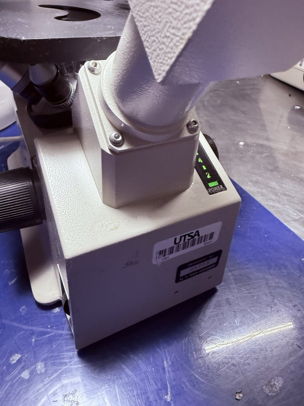 Nikon TMS-F Inverted Phase Contrast Trinocular Microscope. With Mechanical Stage
