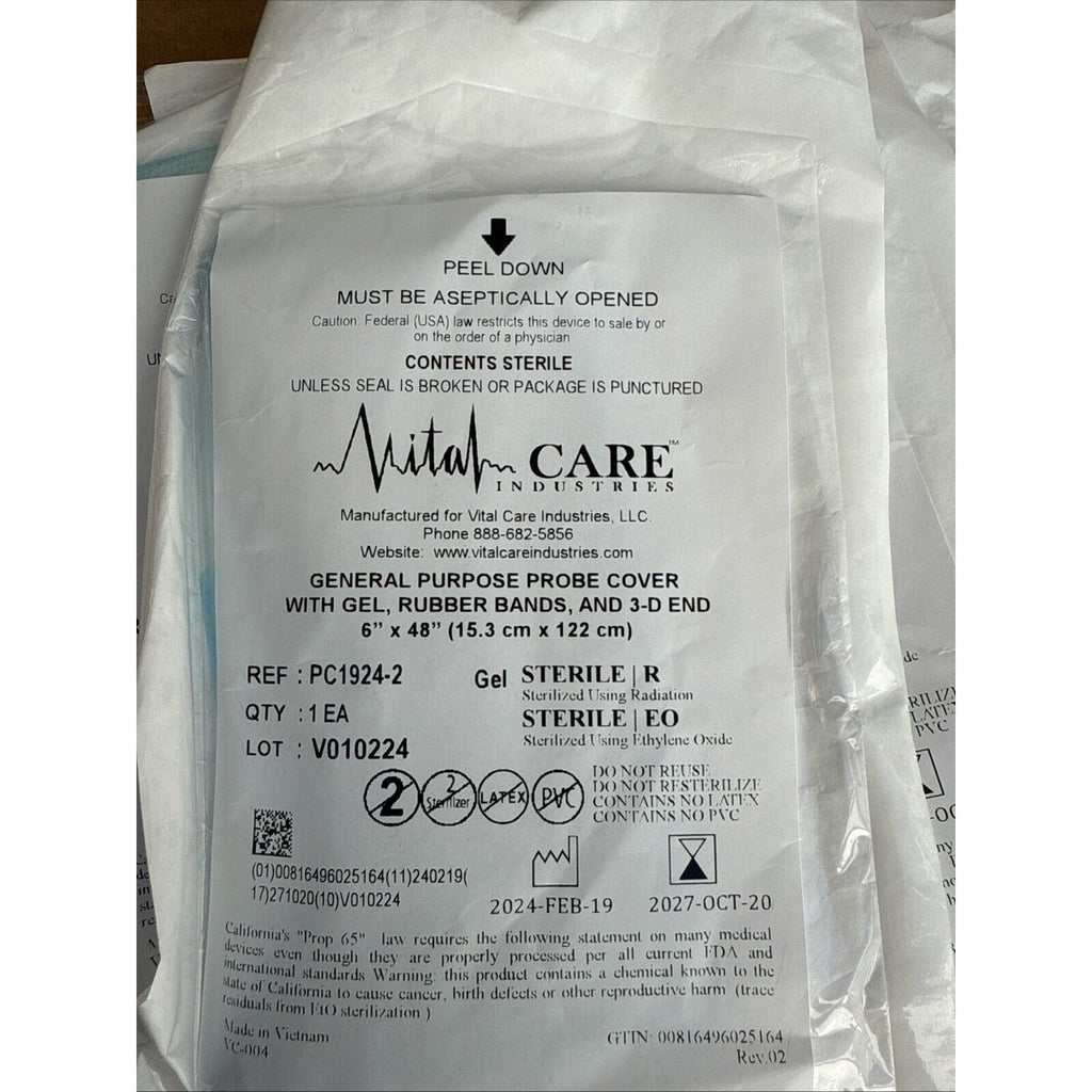 Vital Care Industries General Purpose Probe Cover 6" x 48" PC1924-2, 11 count