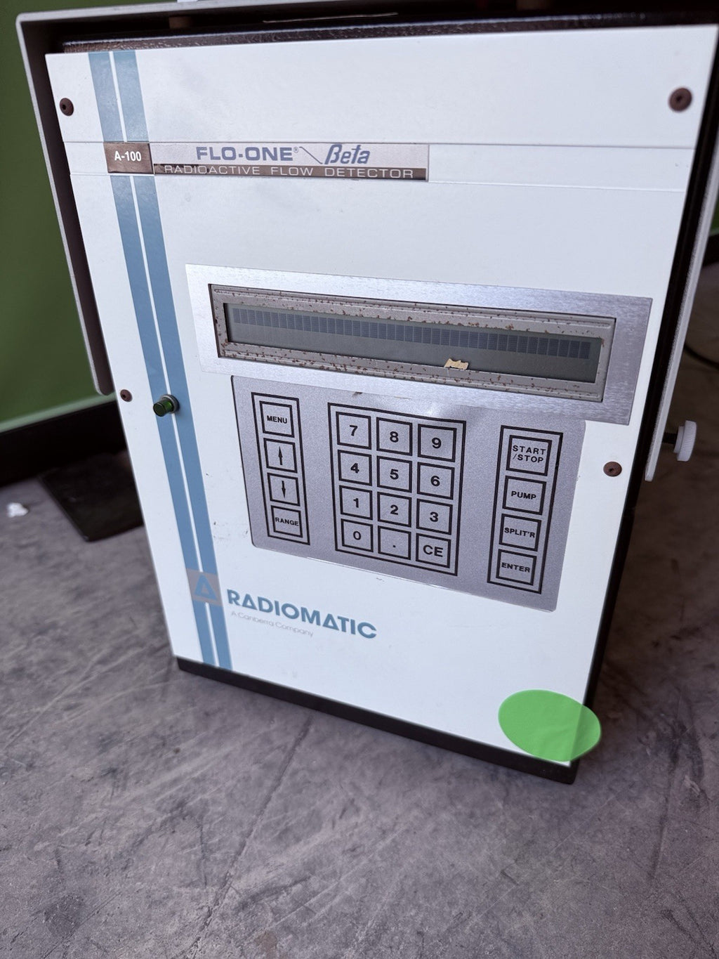 CANBERRA RADIOMATIC INTRUMENTS A-100 RADIOACTIVE FLOW DETECTOR FLO-ONE BETA