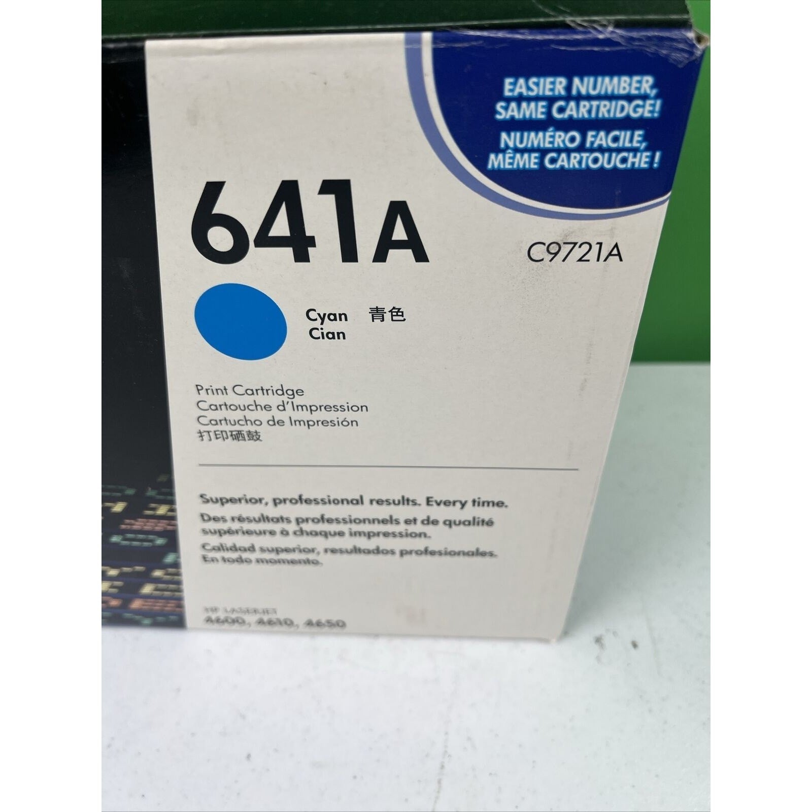 HP C9721A 641A Cyan Toner Cartridge for LaserJet 4600 4610 4650 Genuine!!