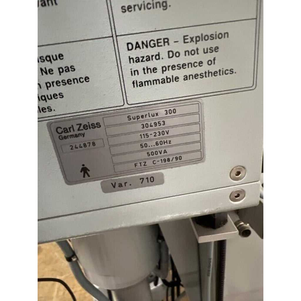 Carl Zeiss OPMI CS-NC Surgical Microscope & Superlux 300 Fiber Optic Illuminatio
