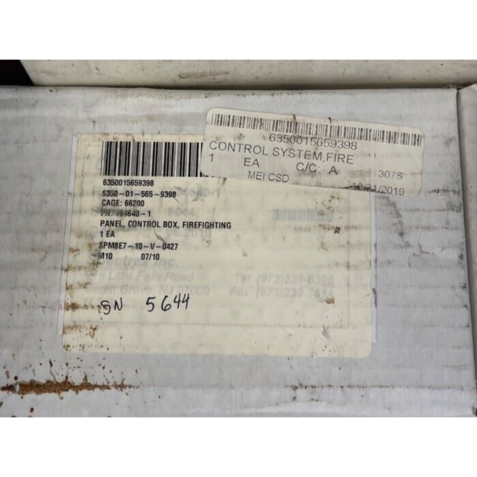 MRAP RG-33 AND RG-33 AUV CONTROL SYSTEM,FIRE SUPPRESSION 6350-01-565-9398
