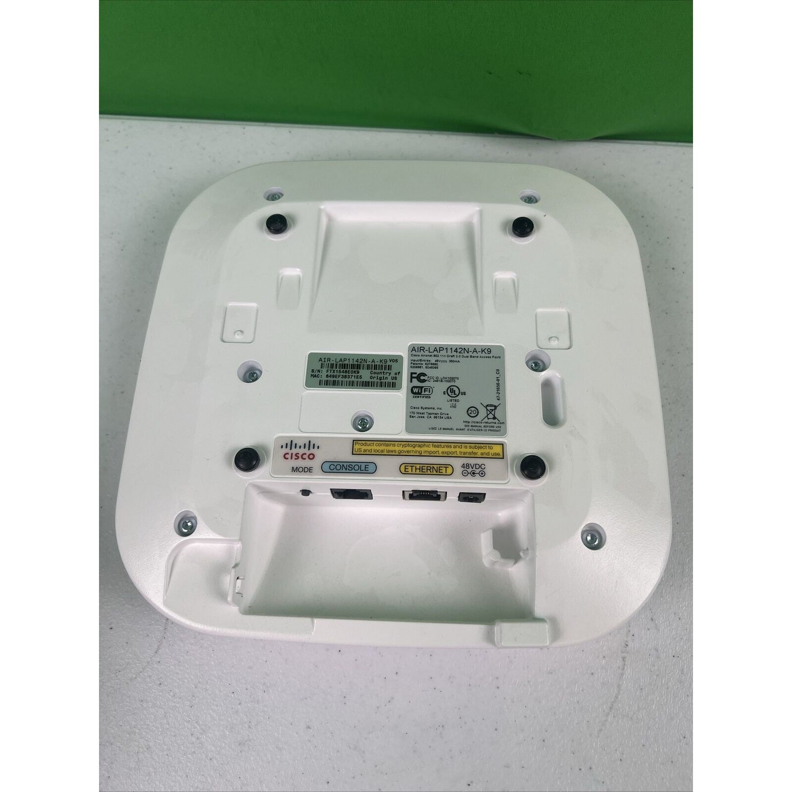 Cisco Aironet 1140 Wireless Access Point AIR-LAP1142N-A-K9 LWAPP